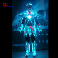 Costume de robot guerrier LED pour spectacle en boîte de nuit, bar, scène, carnaval, défilé, festival, événement, fête