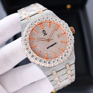 Vvs Moissanite Cơ Khí Tự Động Phong Trào Sang Trọng Khắc Logo Handmade Hoàn Chỉnh Iced out Kim Cương Bust Xuống Hip Hop Đồng Hồ - Product Image 6