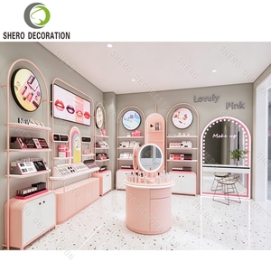 Vitrine murale pour cosmétiques, armoire d'exposition rétroéclairée, étagère pour salon de beauté, présentoir personnalisé pour produits de soin de la peau - Product Image 1