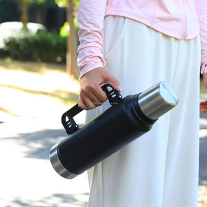 Termo de Acero Inoxidable de Alta Calidad de 1000ml/1300ml, Doble Pared, con Logotipo Personalizado, para <span class=keywords><strong>Mate</strong></span> y Bebidas Calientes, Mantiene la Temperatura de 12 a 24 Horas - Product Image 6