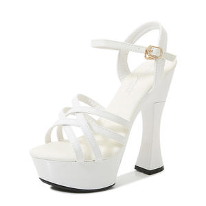 Zapatos de tacón súper alto de plataforma impermeables para mujer, estilo sexy de discoteca, con tacón grueso, ideales para verano. - Product Image 5