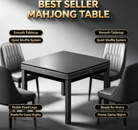 Table de Mahjong Automatique 2-en-1 avec Pieds en Acier Inoxydable, pour 4 Joueurs, Conception Durable pour Salle de Jeu à Domicile et Vente en Gros