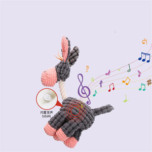 Toptan hayvan şekli temiz dişler ses pet ürünleri sevimli eşek çiğnemek köpek oyuncaklar - Product Image 4