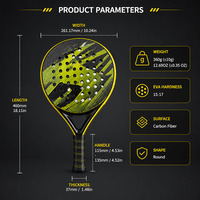 Raquettes de tennis et de padel en fibre de carbone T700 3K 12K 18K, forme diamant, avec logo personnalisé OEM, professionnelles, 2 raquettes