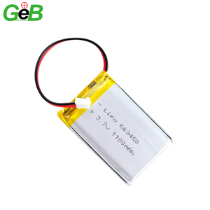 GEB 603450 3,7 v 1100mAh battery rechargeable lithume li-ion Polymer battery for digital products - Product Image 1
