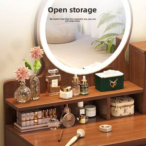 Petite armoire de maquillage en bois pour chambre à coucher ou <span class=keywords><strong>maison</strong></span> de location Table à ongles polyvalente pour intérieur et extérieur Coiffeuse pour centre commercial - Product Image 4