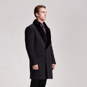 <span class=keywords><strong>Cappotto</strong></span> Invernale da <span class=keywords><strong>Uomo</strong></span> <span class=keywords><strong>in</strong></span> Lana e <span class=keywords><strong>Cashmere</strong></span>, Design Lungo, Slim Fit, Impermeabile con Collo <span class=keywords><strong>in</strong></span> Pelliccia - Product Image 3