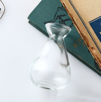FJ GBA-039 Décoration d'intérieur – Bouteille vide en verre transparent de 140 ml à large ouverture pour diffuseur de parfum et d'aromathérapie