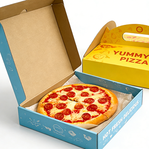 Boîtes d'emballage alimentaire pour pizzas en carton ondulé B/E, option de découpe, boîte d'expédition personnalisée - Product Image 5