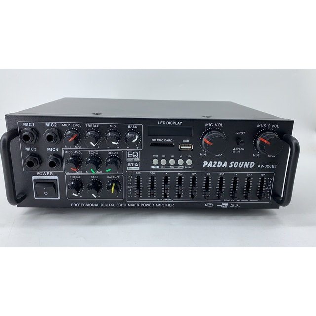 FM Radio BT Professional Sound Amplifier for Home Theater 300W Equipment 2-Channel Power Amplifier with BT