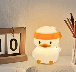 Mini Lámpara Nocturna Infantil RGB LED, Luz Cálida para Protección Ocular, Control Táctil de Silicona, Regalo de Cumpleaños, Navidad, Pato de la <span class=keywords><strong>Suerte</strong></span> - Product Image 1