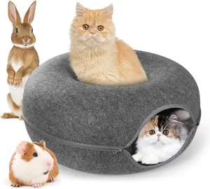 고양이 도넛 터널 침대 대형 고양이 동굴 침대