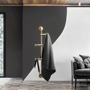 Perchero de pared nórdico de lujo de latón ecológico, desmontable y ajustable, para dormitorio, gancho de almacenamiento para porche, estante para ropa - Product Image 5