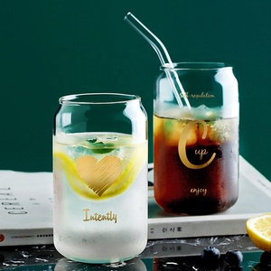 La birra trasparente 16oz /12 oz può modellare la tazza di vetro con logo personalizzato resistente al calore vetro borosilicato per bere bevande - Product Image 5
