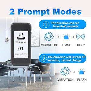 ระบบเรียกคิวไร้สายสีดำและสีขาวสำหรับร้านอาหาร รถขายอาหาร บาร์ และคาเฟ่ - Product Image 4