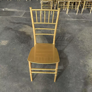 เก้าอี้จัดงานแต่งงานทำจากพลาสติกสีทองดีไซน์ทันสมัย - Product Image 3