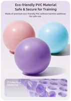 Ballon de Pilates anti-éclatement en PVC, petit ballon de rééducation dorsale, mini ballon de yoga pour la maison et la salle de sport
