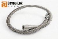 Tuyau flexible métallique haute pression SS316 200-300 bars avec raccords NPT VCR TF pour transfert de gaz (oxygène, argon, CO2)