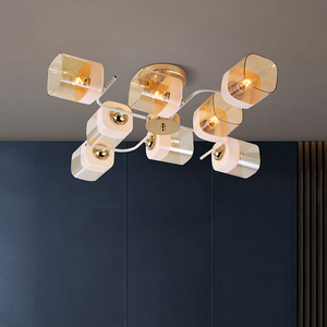 Lampe pendentif moderne en verre transparent, art d'intérieur, minimaliste européen, couleur or ou blanc, bon marché, - Product Image 1