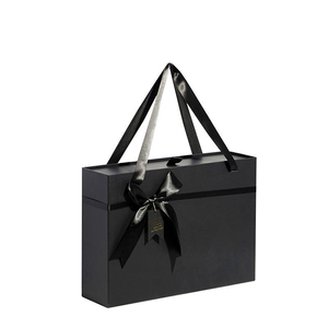 Hot Selling Eco Friendly Luxury Folding <b>Magnetic</b> Cosmetic Gift Box with Embossing Matt Lamination UV Coating Ribbon Handles - Product Image 6
