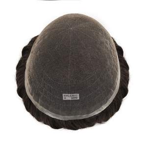 TOPUNIQUE Hoogwaardig Volledig Haarwerk Zuid-Indiase Tempel Remy Echt Menselijk Haar Vervangingssysteem Hoogwaardig Heren Toupet TUL04 - Product Image 3