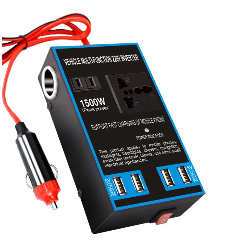 Low Price Dc 12V To 110V Dc Converter 200W Car Power Inverter With 4 Usb Ports Charger