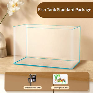 透明ガラスコーナー小型水族館魚タンクAcuarios水族館超透明ガラス水槽 - Product Image 4