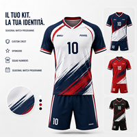 Tenues de football personnalisées domicile, extérieur et troisième maillot, maillots et shorts personnalisés, tenues d'équipe entièrement sublimées pour les clubs et académies italiens
