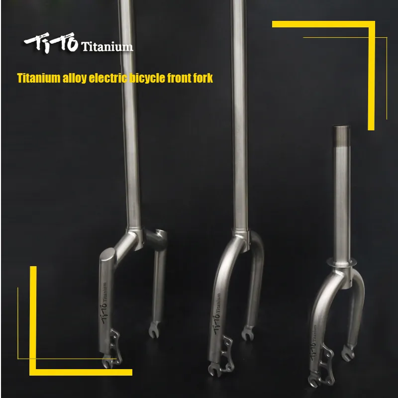 TiTo High Quality Titanium e bike Front Fork For Q1 Vehicle Modification Ultralightweight 12" Electric Bike Front Fork