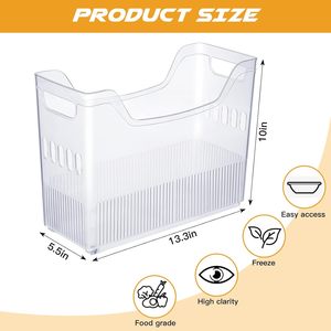 Eco-Friendly Transparent PP <b>Rectangular</b> Storage <b>Basket</b> 10-20L Capacity for Desktop Clutter Sorting - Product Image 4