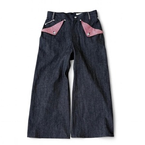 Jean Mary, jambes droites et larges, pinces, bleu jean | Ulla Popken