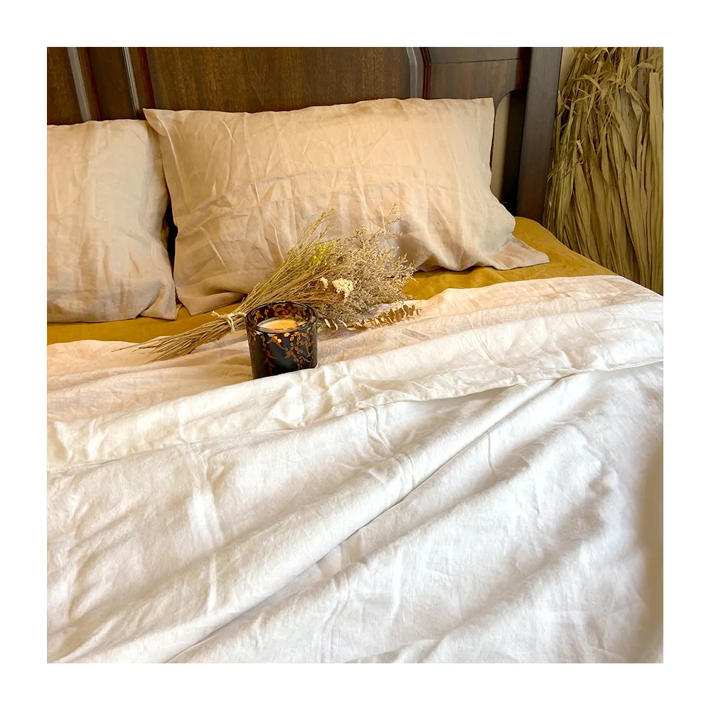 LZ роскошное мягкое Постельное белье Покрывало под заказ из чистого французского льняного льна 100% постельное белье для отеля