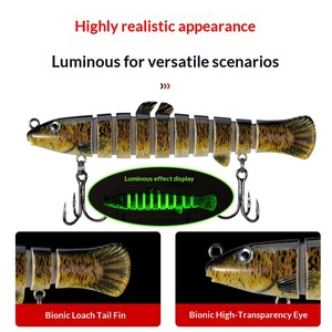 Ensemble de leurres de pêche multi-articulés Bionic Loach pour la pêche en eau douce, pour le bar, la tête de serpent et les poissons carnivores, appât artificiel universel - Product Image 3