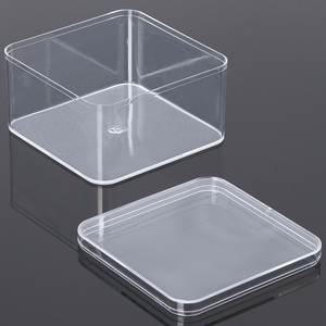 SUNSHING Wholesale Square <b>Clear</b> Acrylic <b>Cake</b> Container With Lid Plastic Dessert Packaging <b>Box</b> Mousse Tiramisu Containers - Product Image 3