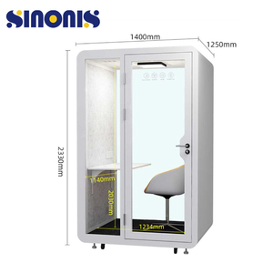Cabine d'enregistrement insonorisée professionnelle Sinonis, salle acoustique vocale pour podcast, diffusion en direct et salle d'entraînement musical - Product Image 4