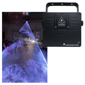 First Dance <span class=keywords><strong>DJ</strong></span> Laser Show Projektor mit 1W, 2W, 3W, 5W, DMX 512, App und 3D-Effekten – Vollfarbige Disco Bühnenbeleuchtung mit Animationen für Hochzeiten - Product Image 1