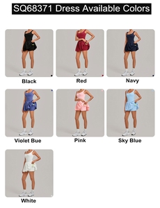 Ensemble 2 pièces sans manches pour femmes, idéal pour le golf <span class=keywords><strong>et</strong></span> le pickleball, robe de sport respirante à séchage rapide, avec short <span class=keywords><strong>et</strong></span> jupe de tennis pour la gym <span class=keywords><strong>et</strong></span> le yoga - Product Image 4