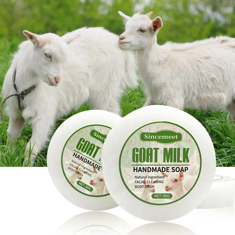Le savon au lait de chèvre à base de protéines de soie blanchissantes organiques naturelles de haute qualité savon fait à la main