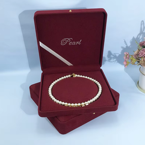 Nuevo Joyero para Collares con Hebilla Dorada, Esquinas Redondeadas, Joyero Grande de Alta Calidad, Caja de Embalaje de Joyería de Franela - Product Image 6