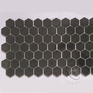 CNK Trung Quốc Nhà Sản Xuất Tùy Chỉnh Đen Mosaic <span class=keywords><strong>Hexagon</strong></span> Sàn Phòng Tắm Gạch - Product Image 2
