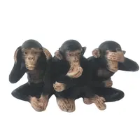 Miniatur figur Poly resin Harz Keramik Drei Weise Affe Statue Siehe Hören Sprechen Kein Böses