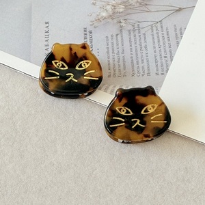 Adorable Mini Pinza de Pelo Acrílica con Diseño de Gatito de Dibujos Animados, Accesorio para el Cabello con Diseño de Caparazón de Tortuga, Pinzas de Pelo para Mujer, Uso Diario, Pinza de Pelo con Diseño de Animales - Product Image 5