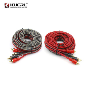 KUERL <b>Car</b> Audio RCA Signal Cable Dual Outlet 2 Channel PVC Sheath Durable For Audio Amplifier Connection - Product Image 2