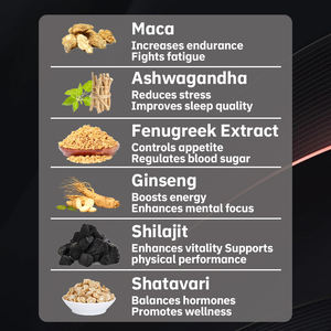 Натуральная Мощность плюс энергия сильный шиладжит ашваганда экстракт Черного корня Маки в капсулах травяные добавки 60 капсул для взрослых - Product Image 3