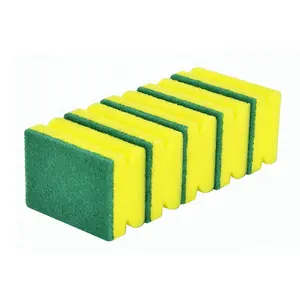 Wholesale Kitchen Dishwasher Dish Washing Scrub Pad Scourer Sponge Green Dish Cleaning Sponge Scouring Pad