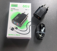 Chargeur de téléphone universel électrique multi-ports USB+PD Type-C PD25W LED, sortie QC3.0 5V/3A pour adaptateur de voyage