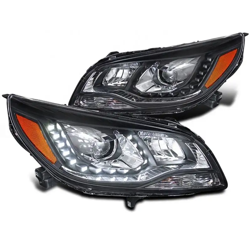 Car Headlight For Chevy Malibu 2013 2014 2015 LED DRL Strip Projector Headlight Head Lamp Lights