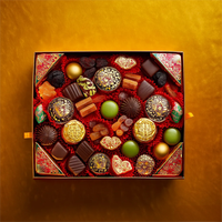 Boîtes rigides en papier artistique recyclables pour chocolats de mariage, bonbons, fruits secs, boîtes cadeaux pour Diwali