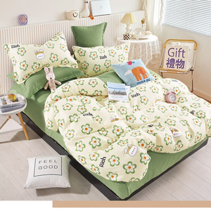 4 piece bedsheet bedding set complete polyester bed sheets Print Designs bedding set Factory Price