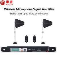 Distributeur d'antennes de microphone sans fil UHF HuiDu HD-AD9 avec système de gestion du spectre RF en alliage d'aluminium LPDA 1U pour montage en rack